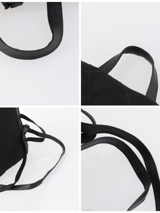 PRADA Backpack Nylon Black Gold Auth ka1154 main image 6